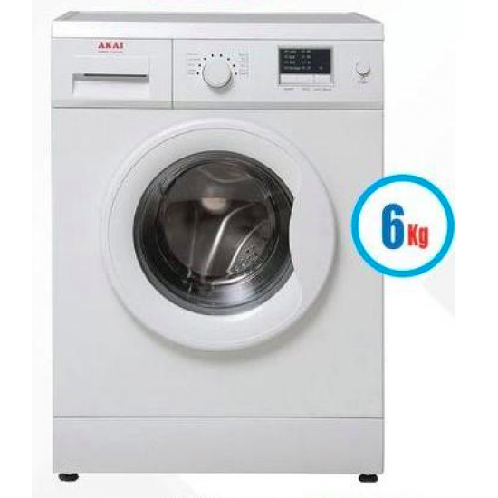 Akai Automatic Front-Load Washing Machine, 6kg, WMMA-6000SWF1